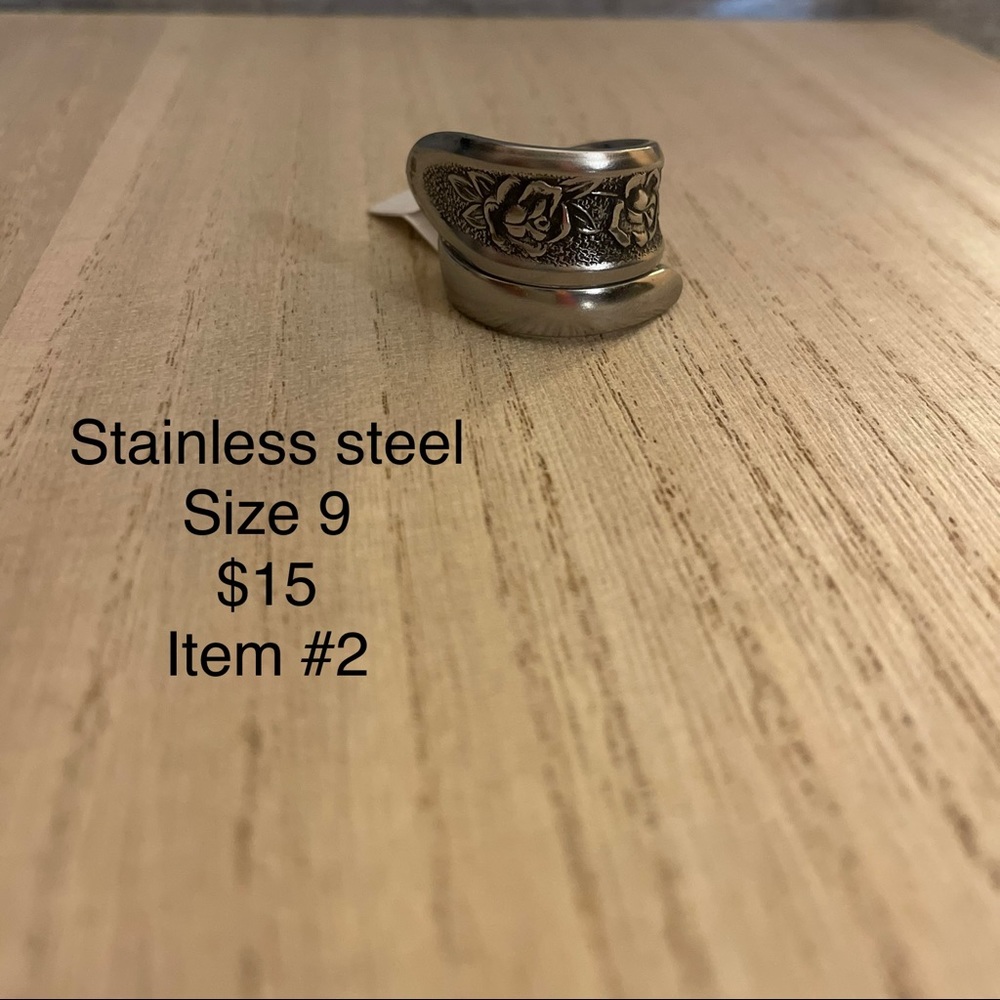 Hand-made spoon ring size 9 Stainless Steel